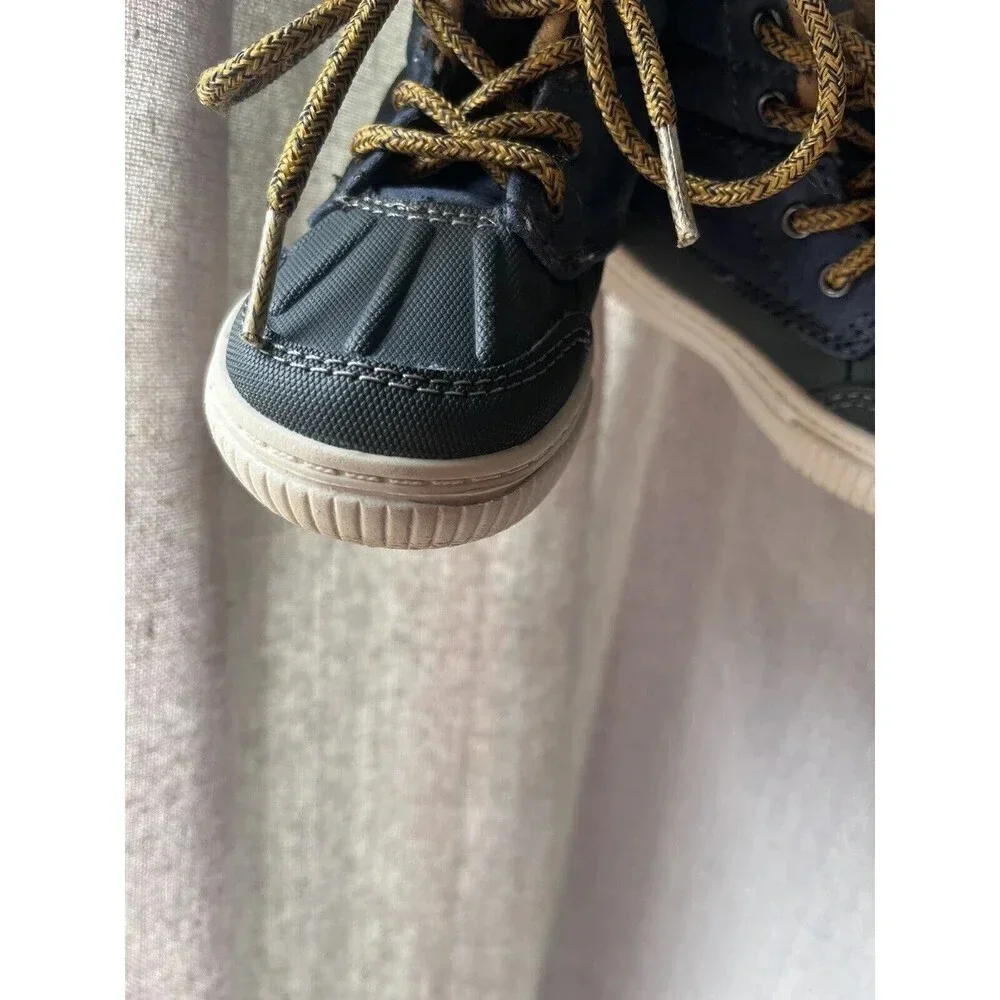 oshkosh b'gosh Duck Boots Navy Tan Size 6 Toddler